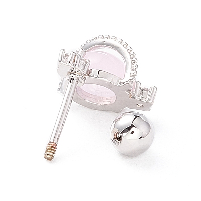 Planet Cat Eye Stud Earrings for Women LS-EJEW-A065-02P-1