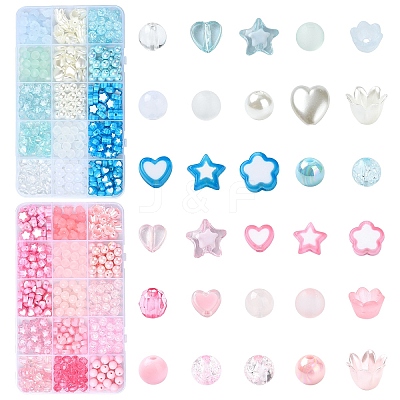 DIY Acrylic Beads Jewelry Making Findings Kits DIY-YW0009-81A-1