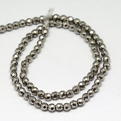 Electroplate Non-magnetic Synthetic Hematite Beads Strands G-J169B-4mm-M-1