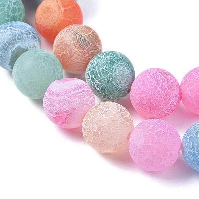 Natural Weathered Agate Beads Strands G-L534-10-10mm-1