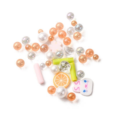 Handmade Polymer Clay Cabochons and Plastic Beads for DIY Jewelry Making Findings CLAY-B007-04E-1
