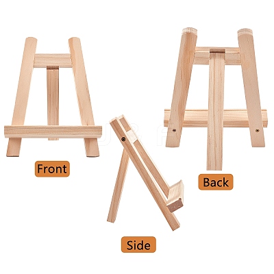 Folding Pine Wood Tabletop Easel AJEW-NB0001-62-1