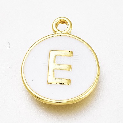 Brass Enamel Pendants KK-H103-01E-G-1