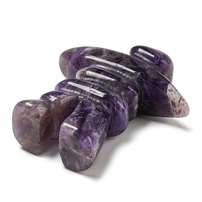 Natural Amethyst Carved Healing Human Shape Figurines DJEW-D012-03A-1