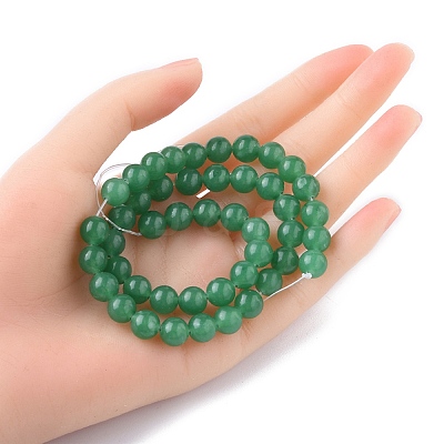 1 Strand Natural Green Aventurine Beads Strands G-YW0001-34-1