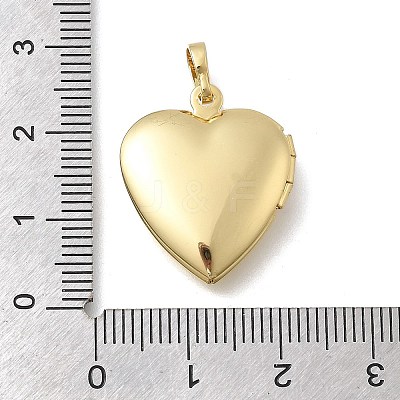 Valentine's Day Brass Heart Locket Pendants KK-D431-035G-G-1