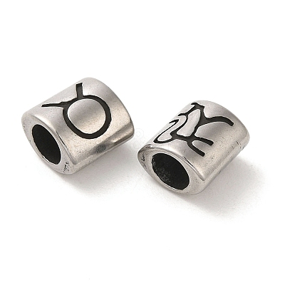 Oval with Constellation 304 Stainless Steel Beads STAS-E215-05AS-08-1