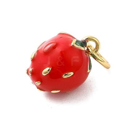 Brass Enamel Charms KK-P303-06A-G-1