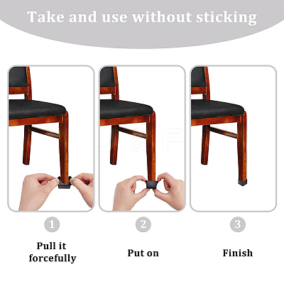 Square Shaped Plastic Furniture Leg Covers KY-WH0048-34D-1