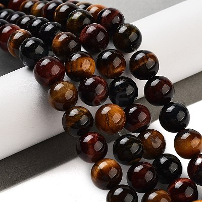 Natural Tiger Eye Beads Strands G-G448-10mm-21AB-1