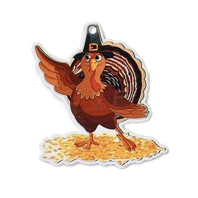 Thanksgiving Day Printed Acrylic Pendants OACR-I025-02B-1