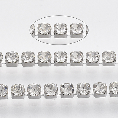 304 Stainless Steel Rhinestone Strass Chains CHS-R012-C-01-1