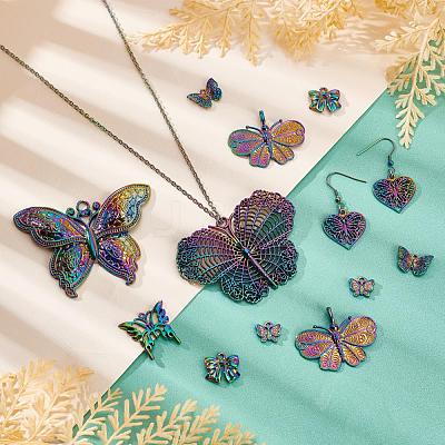 16Pcs 8 Style Plated Alloy Pendants FIND-PH0001-58-1