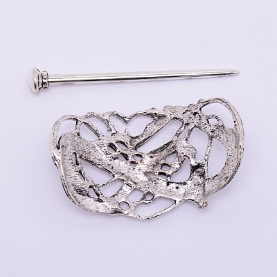Tibetan Style Alloy Hair Forks OHAR-WH0016-30-1