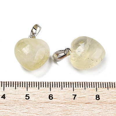 Natural Lemon Quartz Pendants G-J386-H18-P-1