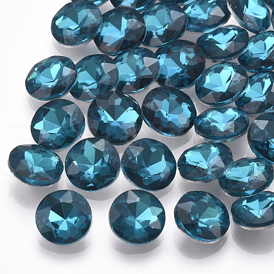 Pointed Back Glass Rhinestone Cabochons RGLA-T029-12mm-15-1