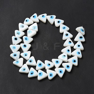 Evil Eye Handmade Lampwork Beads Strands LAMP-G154-05G-1