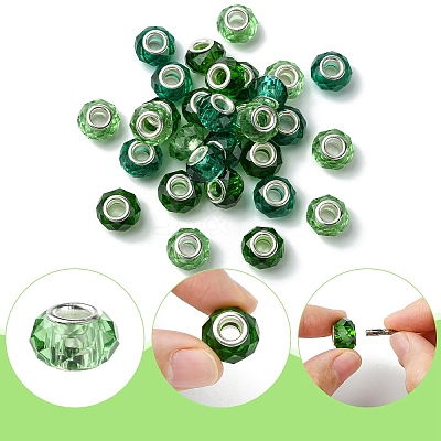 30Pcs 3 Colors Handmade Glass European Beads GLAA-YW0004-21A-1