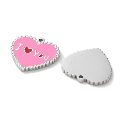 304 Stainless Steel Pendants STAS-M102-07P-1