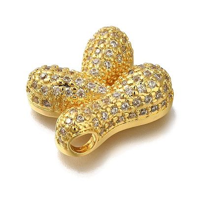 Brass with Cubic Zirconia Pendants KK-Q818-02K-G-1