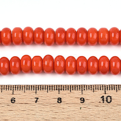 Opaque Spray Painted Glass Beads X-GLAA-ZX008-8mm-18M-1