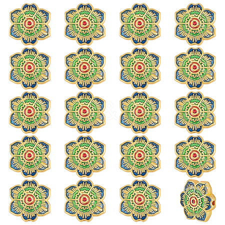 20Pcs Alloy Enamel Beads ENAM-PH0002-93-1