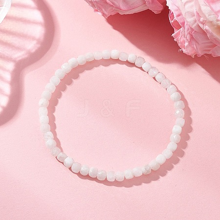 Natural Rainbow Moonstone Beaded Stretch Bracelets for Women BJEW-JB13335-04-1