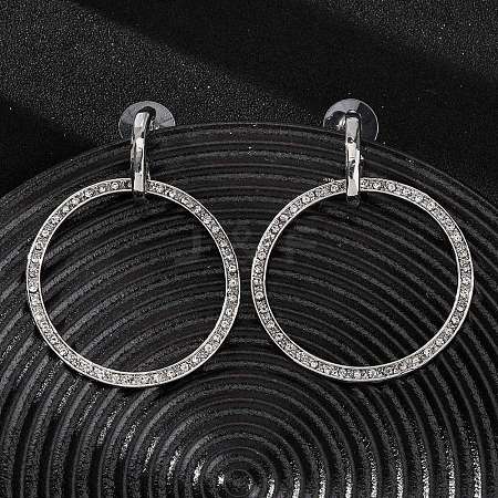 Alloy & Crystal Rhinestone Dangle Stud Earrings LS-EJEW-G467-01P-01-1