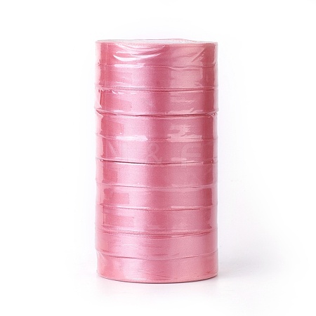 Breast Cancer Pink Awareness Ribbon Making Materials Single Face Satin Ribbon SRIB-Y082-1
