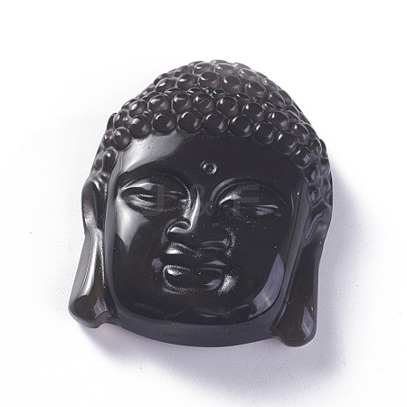 Natural Obsidian Pendants G-P418-05-1