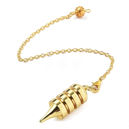 Brass Dowsing Pendulum Big Pointed Cone Pendants KK-H491-02G-1