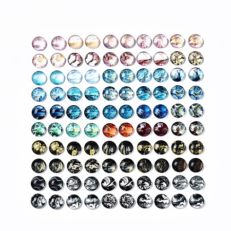 Glass Cabochons GGLA-WHC0001-04-1