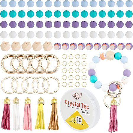 CHGCRAFT DIY Charm Keychain Wristlet Making Kit DIY-CA0004-51-1