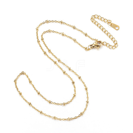 Vacuum Plating 304 Stainless Steel Necklaces X-NJEW-E080-14G-1