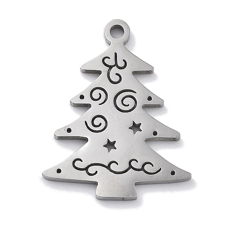 Christmas Theme Anti-Tarnish 304 Stainless Steel Pendants STAS-R003-04P-03-1