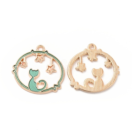 Alloy Enamel Pendants ENAM-M052-04G-D-1