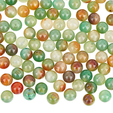 2 Strands Natural Peacock Agate Beads Strands G-GO0001-37-1