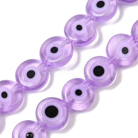 Handmade Evil Eye Lampwork Beads Strands LAMP-G164-10C-02-1