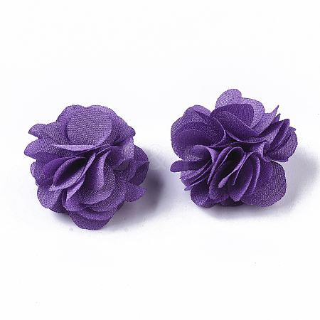 Polyester Fabric Flowers X-FIND-R076-02J-1