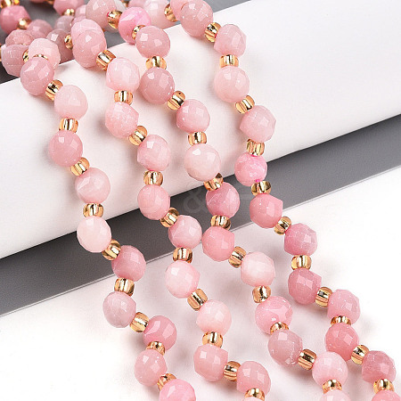 Natural Pink Opal Beads Strands G-T141-54-1