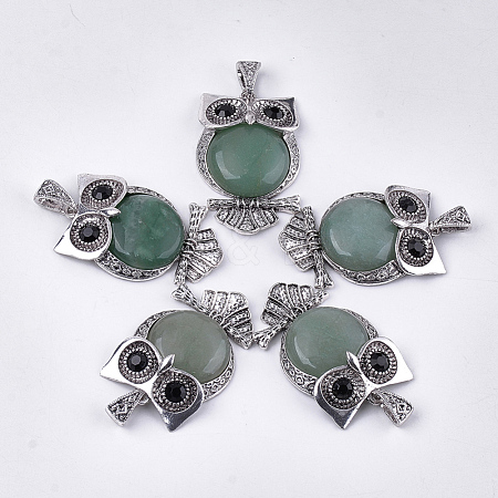 Natural Green Aventurine Big Pendants G-S353-01E-1
