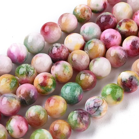 Jade Beads Strands G-D264-6mm-XH19-1