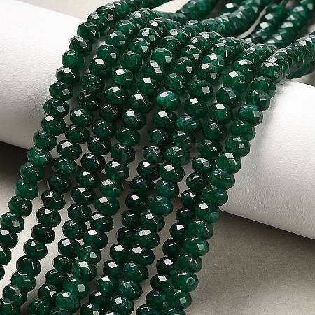 Dyed Natural Malaysia Jade Rondelle Beads Strands X-G-E316-2x4mm-05-1