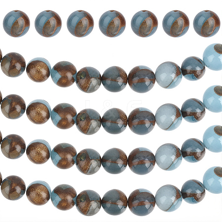 80Pcs Natural Chalcedony Beads Strands G-PA0002-36B-1