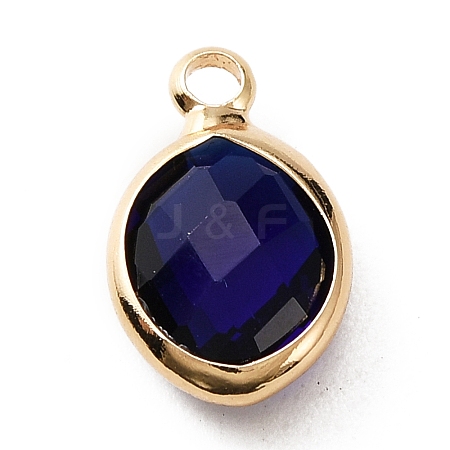 Faceted Glass Pendants X-KK-WH0046-59G-09-1