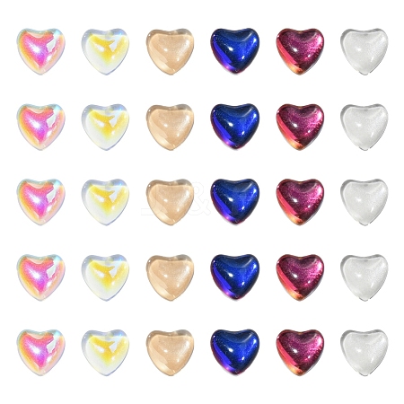 30Pcs 6 Colors Flat Back K9 Glass Rhinestone Cabochons MRMJ-YW0002-004-1