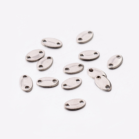 201 Stainless Steel Chain Tabs STAS-E081-05-1