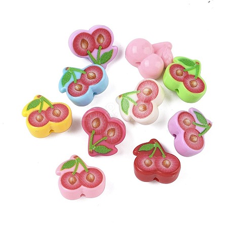 Opaque Acrylic Beads SACR-B008-01B-1