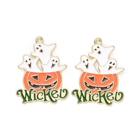 Halloween Alloy Enamel Pendant ENAM-B047-07LG-1