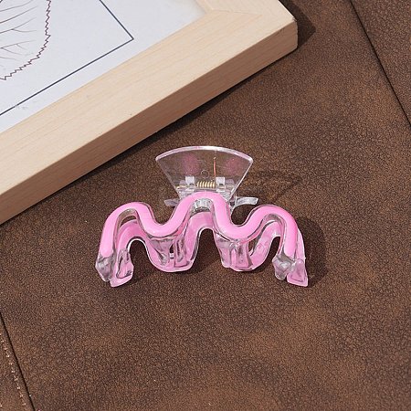 Letter M Plastic Enamel Claw Hair Clips PW23111129658-1